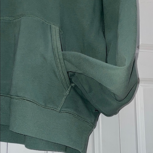 Vans Green Hoodie with Checkered Sleeve - Picture 4 of 7
